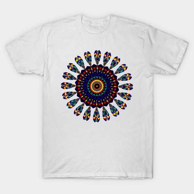 Mandala Geometry Fractal Sacred Yoga Art Mantra Good Vibe T-Shirt by twizzler3b